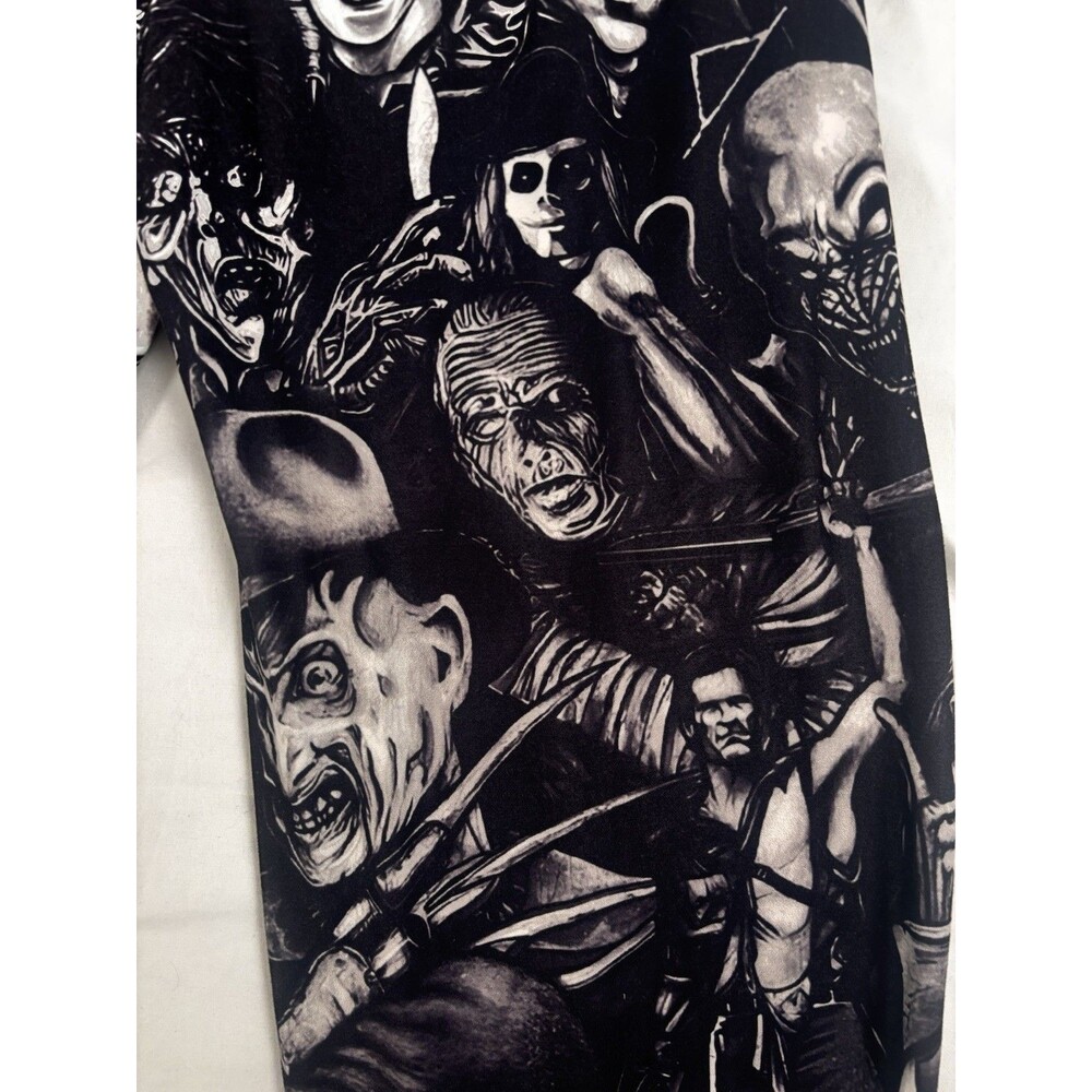 Horror Movie Jogger Pants 1XL Black Graphic Freddy Pennywise Halloween - Picture 4 of 11